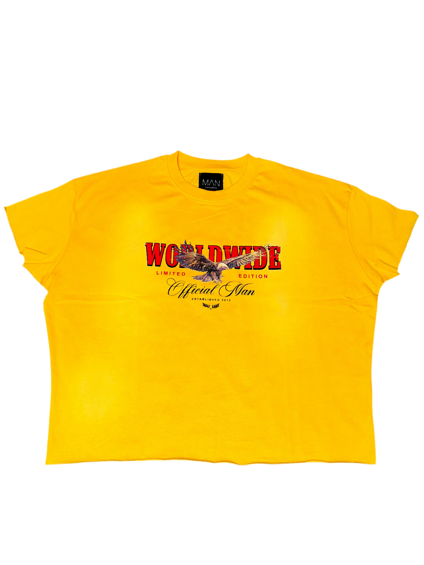 Shrunken Washed Eagle Graphic T-Shirt